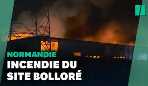 Près de Rouen, un incendie touche le site Bolloré Logistics de Grand-Couronne