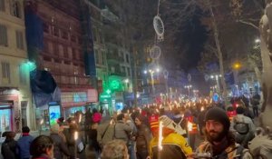 Marseille : la descente aux flambeaux de la CGT sur la Canebière