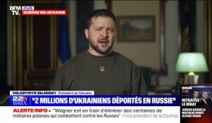 Volodymyr Zelensky: "Environ 2 millions d'Ukrainiens ont été déportés en Russie"