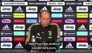 Juventus - Allegri : "Pogba s'est amélioré ces derniers jours"