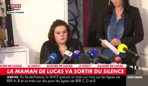 Emotion - La mère de Lucas, 13 ans, qui s'est suicidé craque en pleine conférence de presse: "Je suis désolée car je n'ai pas pu le sauver" - VIDEO