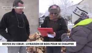 Restos du cœur : livraison de bois pour se chauffer