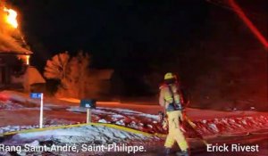 Incendie à Saint-Philippe (Le Reflet - Erick Rivest)