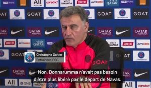 PSG - Galtier : "Donnarumma ? Pas plus libéré qu'avant le départ de Navas"