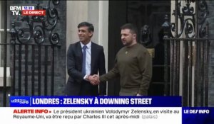 En visite à Londres, Volodymyr Zelensky rencontre le Premier ministre britannique Rishi Sunak au 10 Downing Street