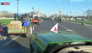 Les agriculteurs on manifesté en tracteur dans Paris