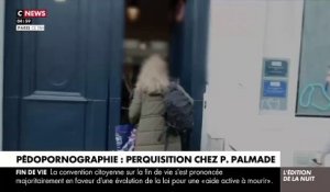 Pierre Palmade - La vidéo des enquêteurs sortant hier soir du domicile parisien de l'humoriste après une perquisition à la recherche d'images pédopornographiques