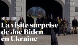 Joe Biden en visite surprise à Kiev en Ukraine, auprès de Volodymyr Zelensky