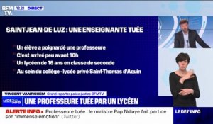 Professeure mortellement poignardée à Saint-Jean-de-Luz: le lycéen aurait indiqué "ce n'est pas moi, c'est une voix qui m'a demandé de faire ça"