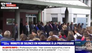 Pap Ndiaye observe une minute de silence dans un collège d'Albertville en hommage à la professeure tuée