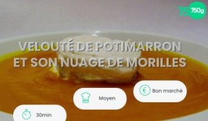 Velouté de potimarron et son nuage de morilles