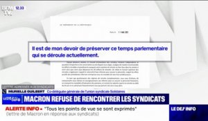 Lettre d'Emmanuel Macron aux syndicats: "C'est une fin de non-recevoir" estime Murielle Guilbert de l'union syndicale Solidaires