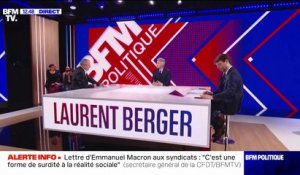 Laurent Berger à Matignon? "C'était des bêtises (...) je ne ferai pas de politique", répond Laurent Berger
