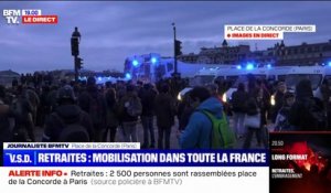 Paris: environ 2500 personnes manifestent actuellement place de la Concorde