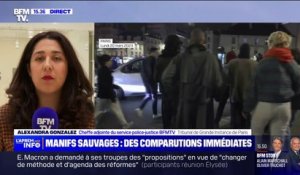 "Je me suis fait arrêter, on m'a prise, on m'a étranglée contre le café": cette victime présumée de violences policières raconte ce qui lui est arrivé lors de la manifestation de samedi soir à Paris