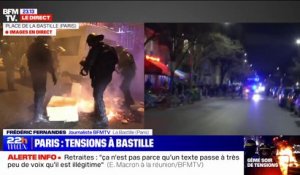 Paris: les forces de l'ordre cherchent à faire évacuer les manifestants présents place de la Bastille