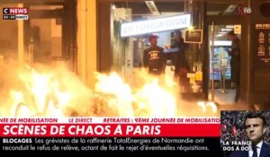 Scènes de chaos jeudi soir dans Paris avec des dizaines d'incendies et de gros dégâts  dans toute la capitale