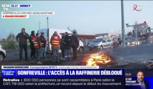 L'accès à la raffinerie de Gonfreville, en Seine-Maritime, débloqué par la police