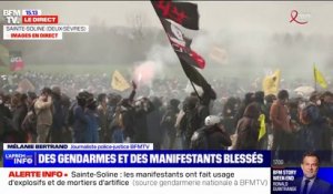 Sainte-Soline: plusieurs gendarmes, des manifestants et un photographe de presse blessés