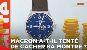 Emmanuel Macron a tenté de cacher sa montre à 80 000 euros / ARTE Désintox du 27/03/2023