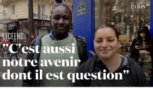 Les lycéens dans la manifestation parisienne : "Le 49.3 m'a révoltée"