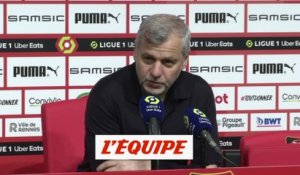 Genesio : « On a eu du mal dans l'impact » - Foot - L1 - Rennes