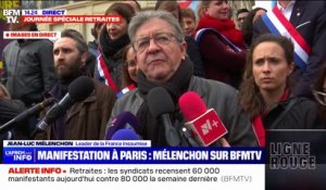 Retraites: Jean-Luc Mélenchon dénonce "l'obstination du pouvoir"