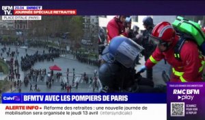 Mobilisation contre la réforme des retraites: BFMTV avec les pompiers de Paris