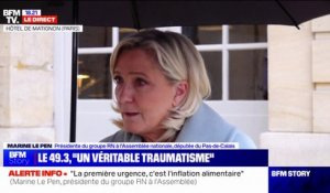 Marine Le Pen: "La Première ministre n'a plus le crédit auprès des Français (...) pour pouvoir mener sereinement un gouvernement"