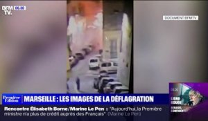 Les images de la déflagration au 17 rue de Tivoli à Marseille (document BFMTV)