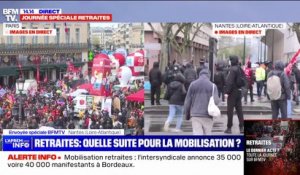 Retraites: une fin de manifestation marquée par des débordements à Nantes