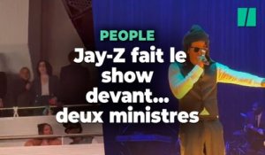 Jay-Z fait le show à la fondation Vuitton devant Rima Abdul Malak et Hervé Berville