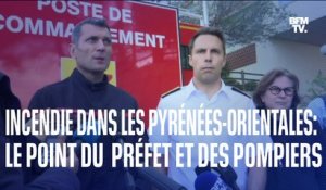 Incendie dans les Pyrénées-Orientales: le point du préfet et des pompiers en intégralité