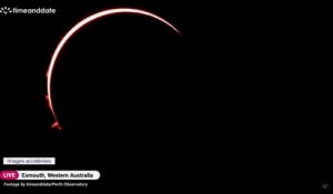Les images d’une éclipse solaire totale aperçue depuis l'ouest de l'Australie