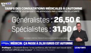 26,5€ chez les généralistes, 31,5€ chez les spécialistes... Les tarifs des consultations médicales vont augmenter à l'automne