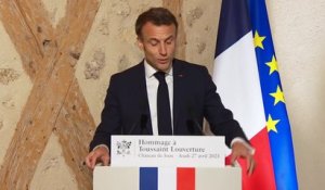 Emmanuel Macron: "Toussaint Louverture s'est imposé dans notre mémoire collective, cette statue là est indéboulonnable"