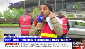 Emmanuel Macron à la finale de la Coupe de France: un syndicaliste CGT évoque les sifflets et les cartons rouges qui seront distribués