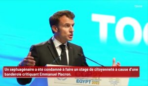 Un septuagénaire condamné à faire un stage de citoyenneté à cause d’une banderole critiquant Emmanuel Macron !