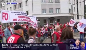 Emmanuel Macron à Lyon pour le 8-Mai: des manifestants attendent l'arrivée du président malgré l'interdiction de rassemblement autour de la prison Montluc
