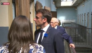 Emmanuel Macron visite la cellule de Jean Moulin