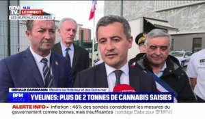 2,4 tonnes de cannabis saisies dans les Yvelines: "C'est la saisie quasiment la plus record de ces trente dernières années", affirme Gérald Darmanin