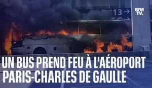 Un bus a pris feu près de l'aéroport Paris-Charles de Gaulle à Roissy dimanche