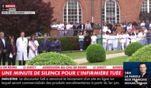 Infirmière tuée au CHU de Reims - Regardez la minute de silence observée aujourd’hui à 13h30 par ses collègues de l’hôpital - VIDEO