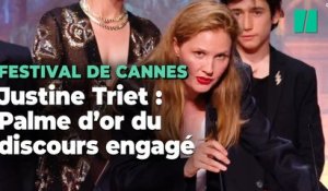 Justine Triet à Cannes, Palme d’or du discours politique et enflammé