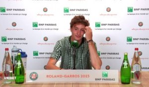 Roland-Garros 2023 - Ugo Humbert : "C'est ma première victoire à Roland-Garros et c'est assez spécial car ça fait 4 à 5 ans que j'essaye"