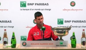 Roland-Garros 2023 - Novak Djokovic : "Si je suis le plus grand joueur, je laisse les autres parler, je ne veux pas rentrer dans ce débat"