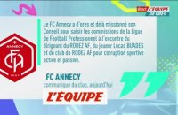 Annecy va intenter une action en justice pour corruption contre Rodez - Foot - Ligue 2