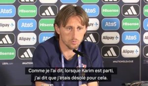 Croatie - Modric sur Benzema : “Chacun choisit sa propre voie”