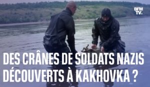 Ukraine: Des crânes et des armes qui pourraient être ceux de soldats nazis, découverts dans le réservoir vidé de Kakhovka