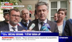 Christophe Béchu sur les lieux du séisme dans les Deux-Sèvres: "Environ 250 habitations classées en noir ou en rouge"
